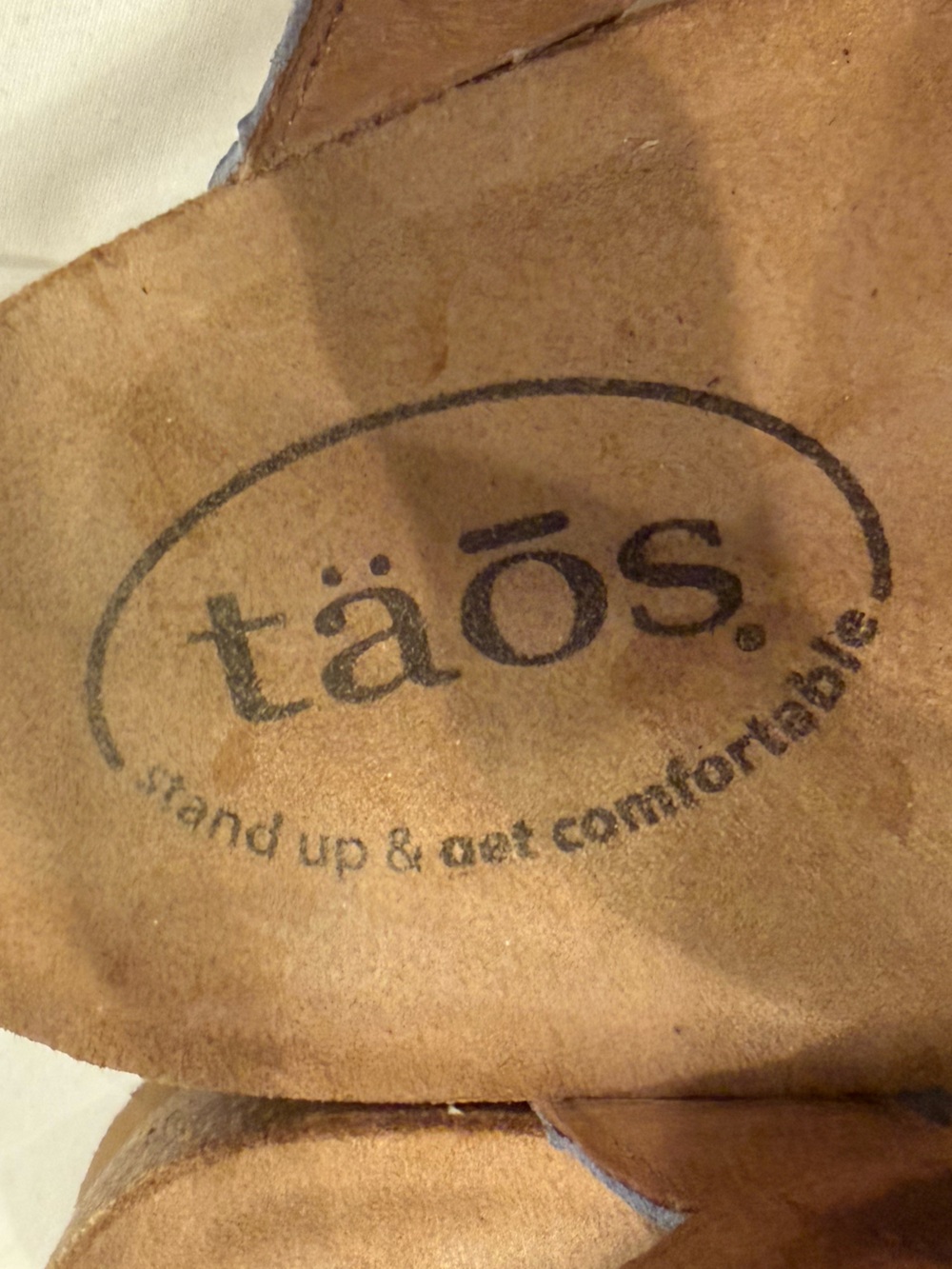 Taos Symbol Navy Blue Leather Comfort Sandals - Size 10 - Picture 3 of 6